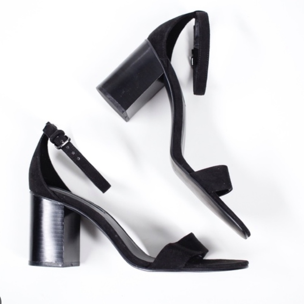 Block high heel sandals.